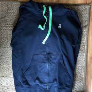 Psycho Bunny Navy Hoodie with Teal strings